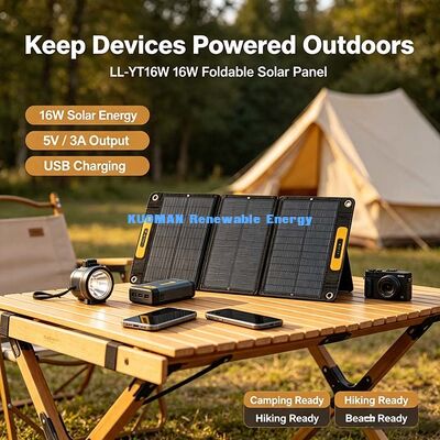 Panel de energía solar plegable resistente a salpicaduras de 60 W, cargador solar fuera de la red para generador portátil