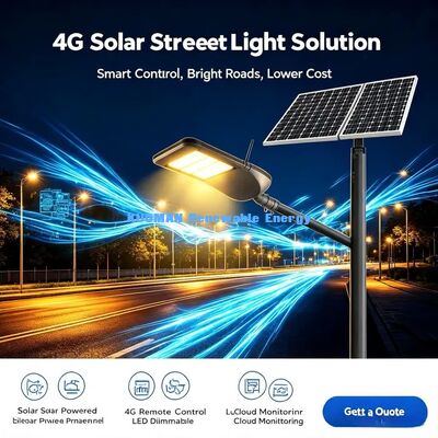 Smart City Street Light. Gestión inteligente, lámpara de ahorro de energía para carretera y área residencial.