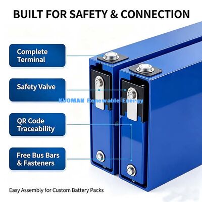 Batería de almacenamiento de energía de celda prismática de fosfato de hierro y litio de 100 Ah y 3,2 V con carcasa de aluminio para carritos de golf y vehículos eléctricos