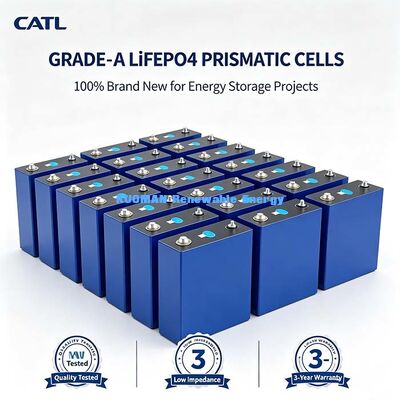 3.2V 100Ah Lifepo4 Célula prismática de iones de litio, terminales positivos y negativos completos, célula de batería de almacenamiento de energía solar