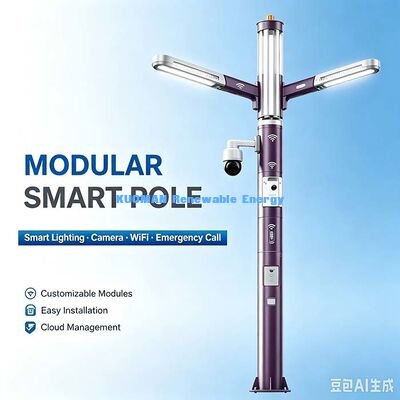 Puente de iluminación de calle inteligente integrado para proyectos urbanos y de espacios públicos