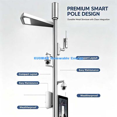 Poste inteligente para ciudad de grado industrial, farola inteligente multifunción con soporte de comunicación NB-IoT, LoRa