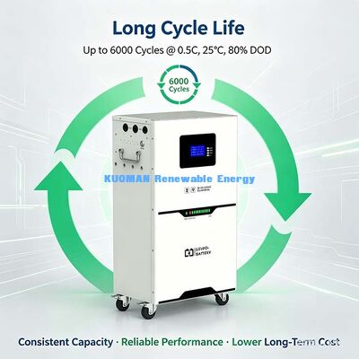 5.12kWh 51.2V 100Ah Lithium Iron Phosphate Battery for Off-Grid Solar Power Storage