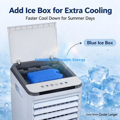 Rolling Portable Evaporative Air Cooler, 3 Speed Water Cooler Fan for Home Office Shop